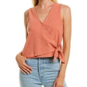 Madewell Texture Thread Wrap-Tie Tank Top in Sweet Dahlia - Medium